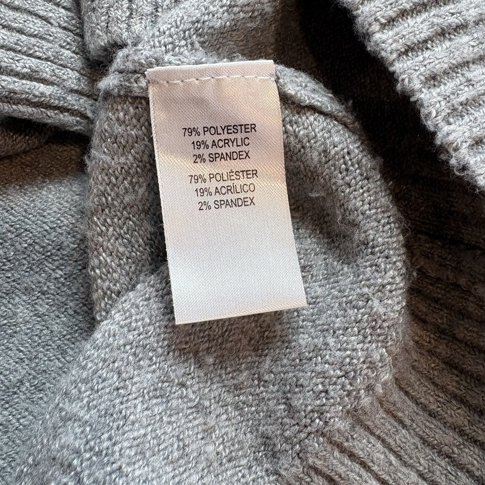 Weatherproof Vintage Women L Gray Sweater Fair Isle Nordic Knit SOME PILLING - Picture 13 of 14